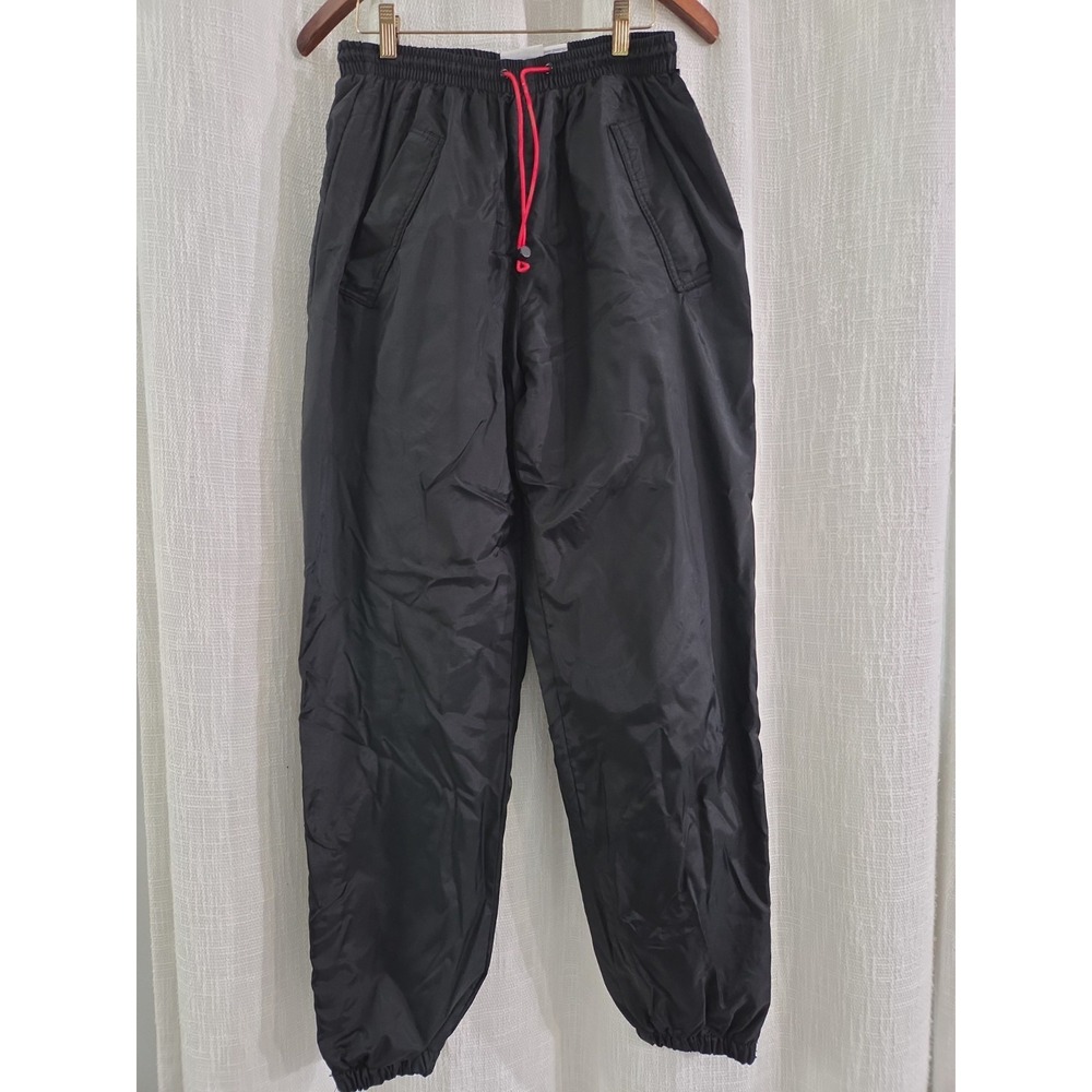 Vintage Marlboro Windbreaker Sweatpants Outdoor Lined Pants Black Size Men's S